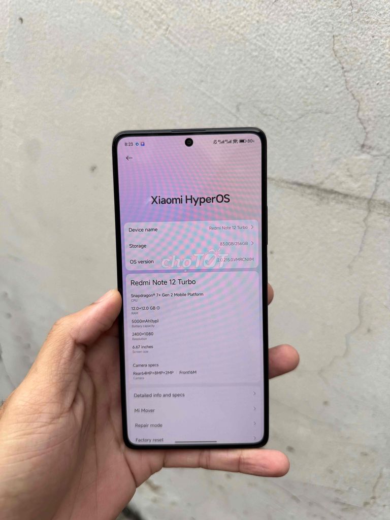 Xiaomi Redmi Note 12 Turbo 12/256 lỗi quá nhiệt. Mua bán Điện thoại tại Thành phố Thủ Đức Tp Hồ Chí Minh được đăng bởi PK Accessories hình 1