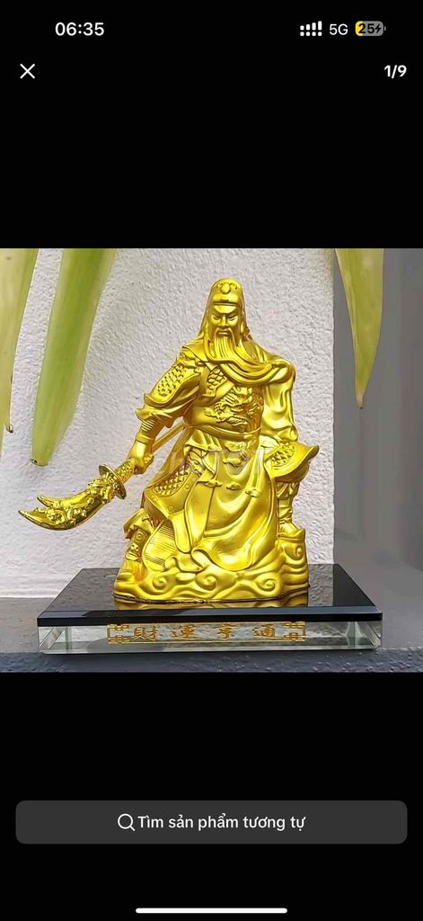 Tượng Quan Công Kim loại Vàng. Mua bán Đồ sưu tầm, đồ cổ tại Thành phố Phan Thiết Bình Thuận được đăng bởi trần thanh hiệp hình 1