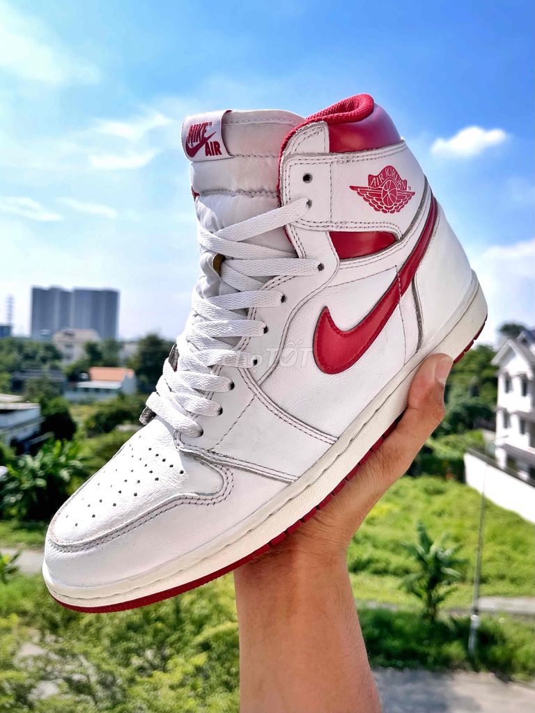 Giày Air Jordan 1 High Metalic Red size 45 real