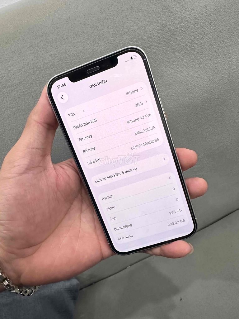 Apple iPhone 12 Pro 256GB Trắng zin full. Mua bán Điện thoại tại Quận Đống Đa Hà Nội được đăng bởi Ng Hoang Anh hình 1