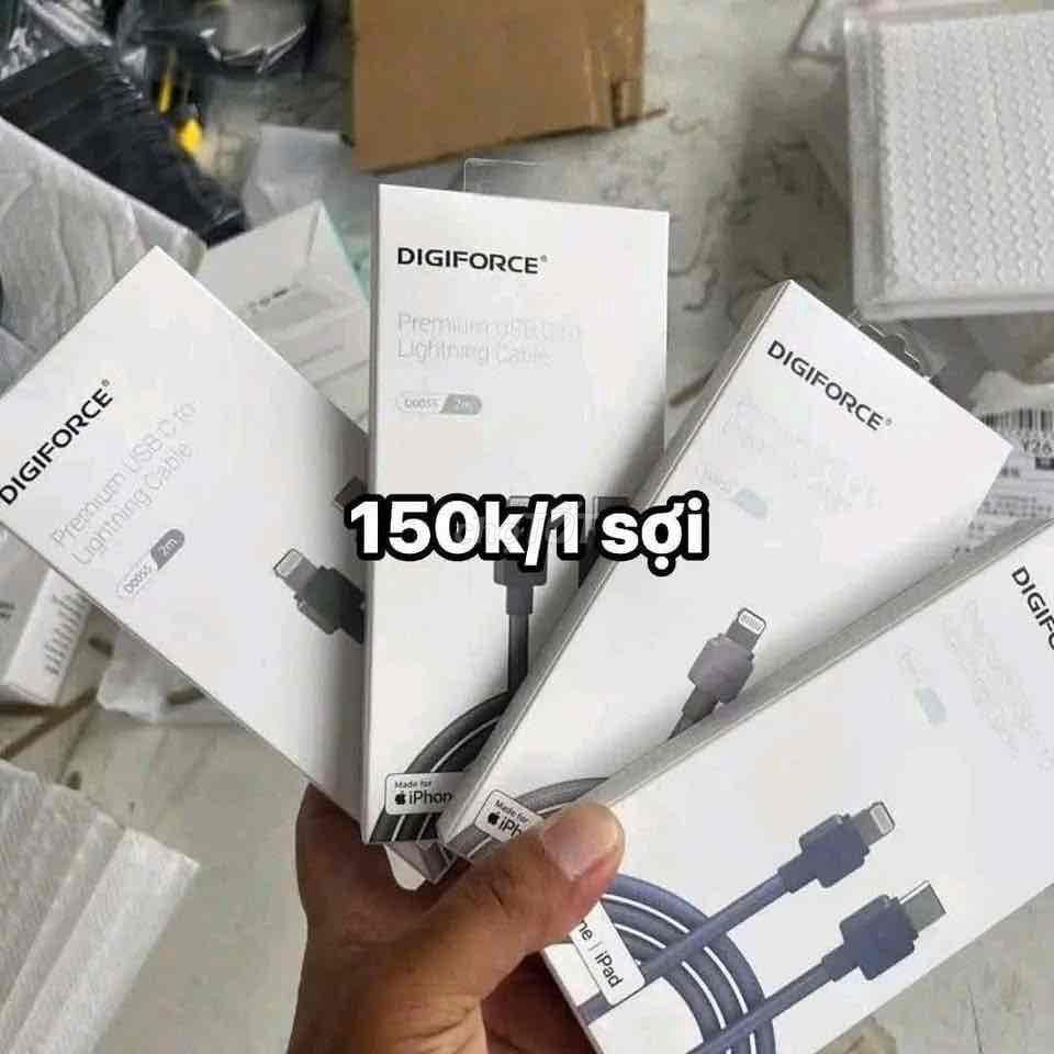 Cáp sạc DIGIFORCE Nylon 2m Apple MFI. Mua bán Phụ kiện (Màn hình, Chuột...) tại Thành phố Buôn Ma Thuột Đắk Lắk được đăng bởi chuyên hàng bãi hình 1