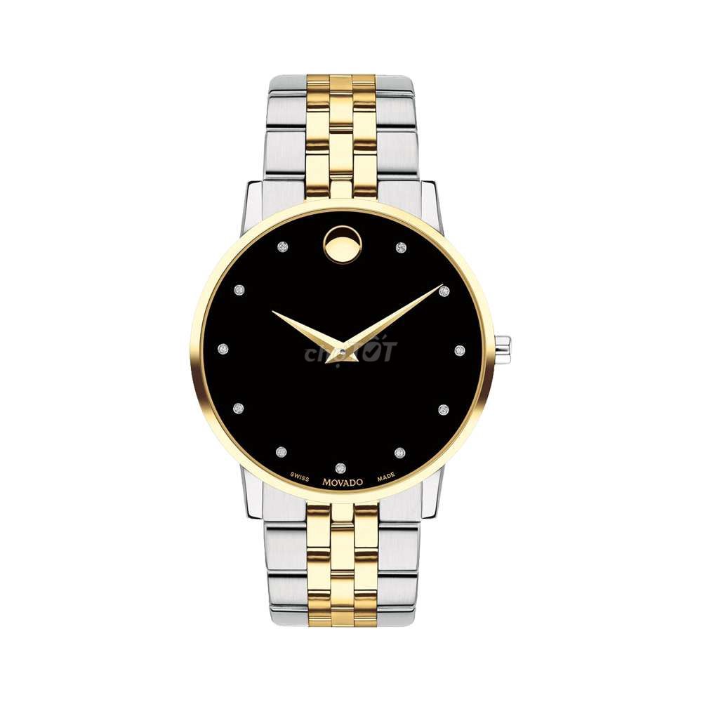 Movado Museum Kim Cương Mạ Vàng Size 40mm Fullbox