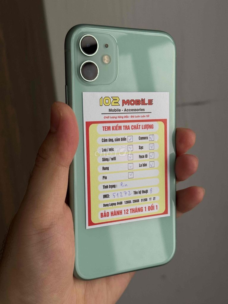 iPhone 11 128GB Xanh mint bảo hành 1 năm. Mua bán Điện thoại tại Thành phố Buôn Ma Thuột Đắk Lắk được đăng bởi Nguyễn Hoàng hình 1