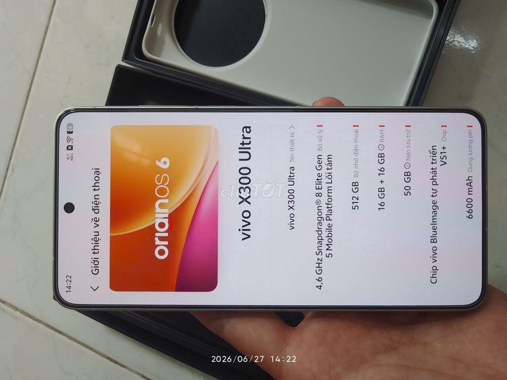 Vivo X300 Ultra 16GB 512GB Trắng. Mua bán Điện thoại tại Thành phố Thủ Đức Tp Hồ Chí Minh được đăng bởi nmti hình 1