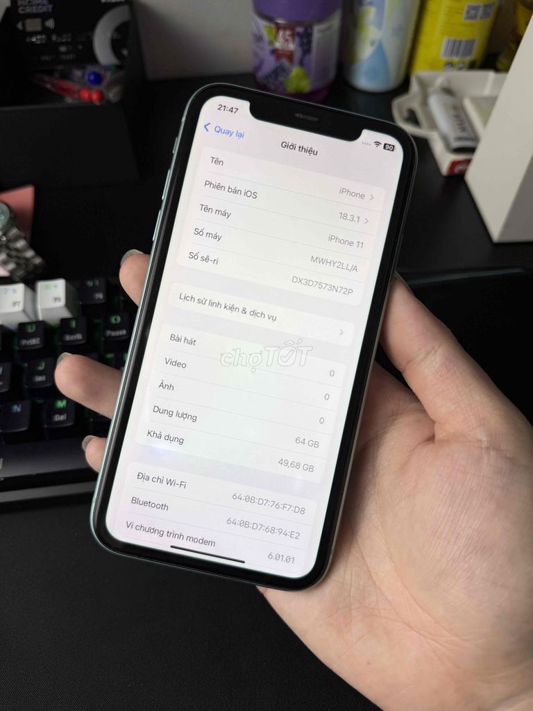 Thanh Lý Iphone 11 64GB Màn ám, đốm Sáng, pin thay. Mua bán Điện thoại tại Thành phố Thủ Đức Tp Hồ Chí Minh được đăng bởi MR Central hình 1