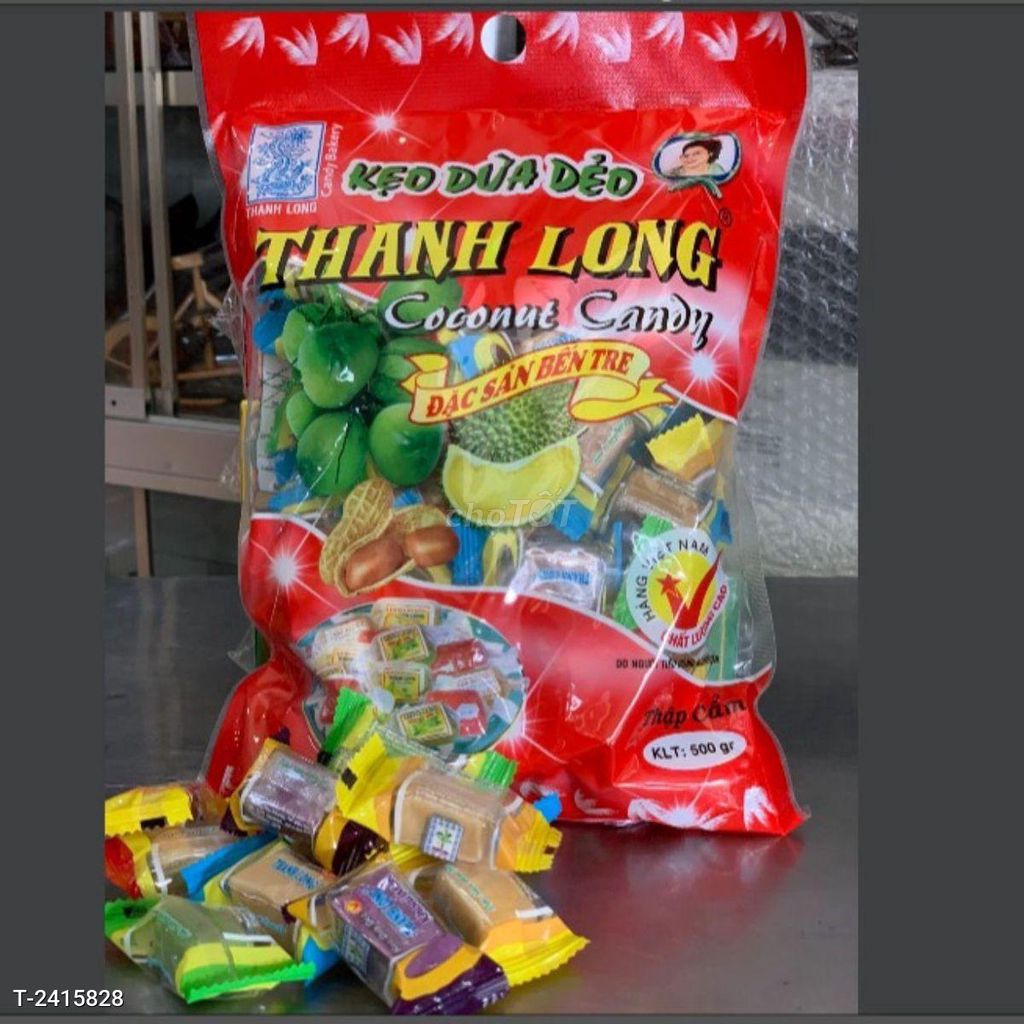 KẸO DỪA DẺO THANH LONG THẬP CẨM BẾN TRE 500G TTS. Mua bán Đồ ăn, thực phẩm và các loại khác tại Huyện Thạnh Phú Bến Tre được đăng bởi Siêu thị Anh Tú 88 hình 1
