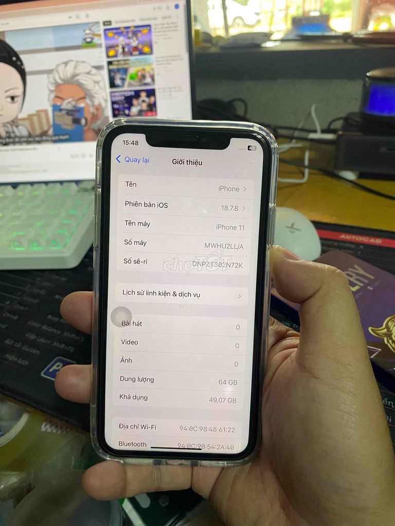 Apple iPhone 11 64GB Trắng. Mua bán Điện thoại tại Huyện Đắk Song Đắk Nông được đăng bởi Vinh Ngoc hình 1
