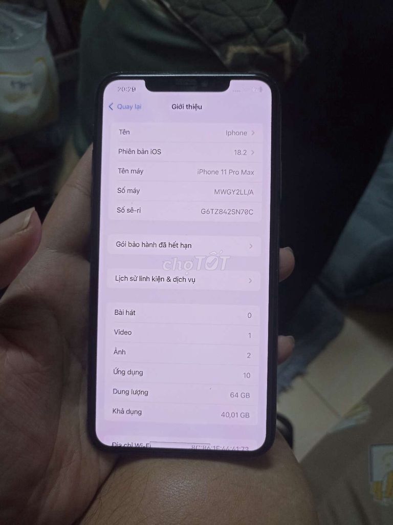 Apple iPhone 11 Pro Max 64GB Xám Lỗi Face ID. Mua bán Điện thoại tại Quận 12 Tp Hồ Chí Minh được đăng bởi Nguyễn Hiếu hình 1