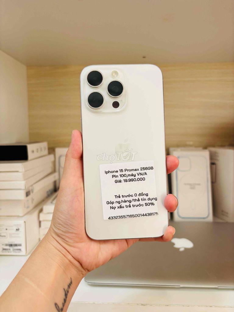 Apple iPhone 15 Pro Max 256GB Trắng VN/A. Mua bán Điện thoại tại Thành phố Long Xuyên An Giang được đăng bởi Ngân KNmobile An Giang  hình 1