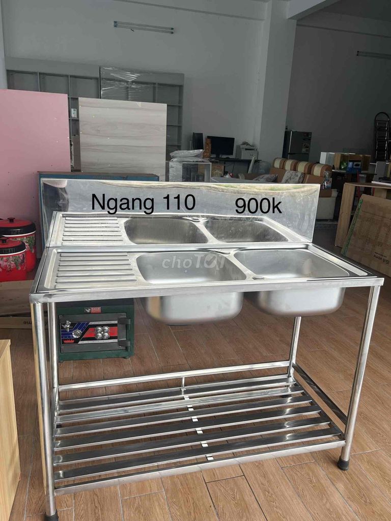 Bồn rửa chén Inox 2 ngăn 110cm. Mua bán Thiết bị vệ sinh, nhà tắm tại Thành phố Cao Lãnh Đồng Tháp được đăng bởi Minh Thiện hình 1