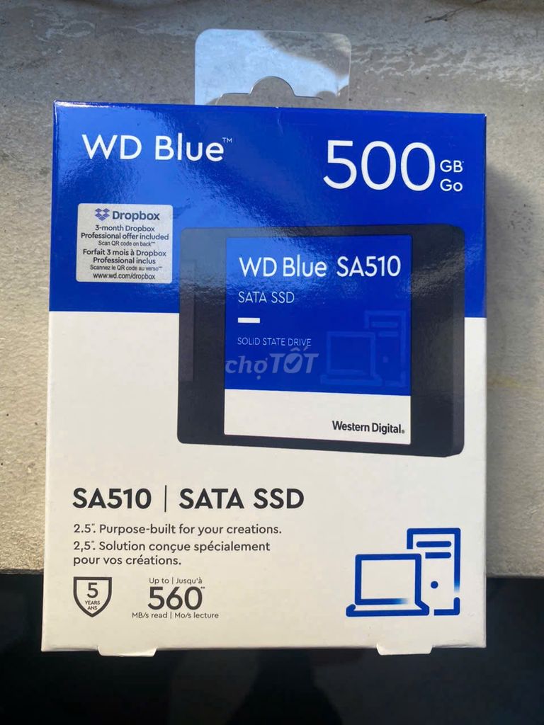 Ssd 500G WD Blue SA510 mới nguyên box BH 5/2029