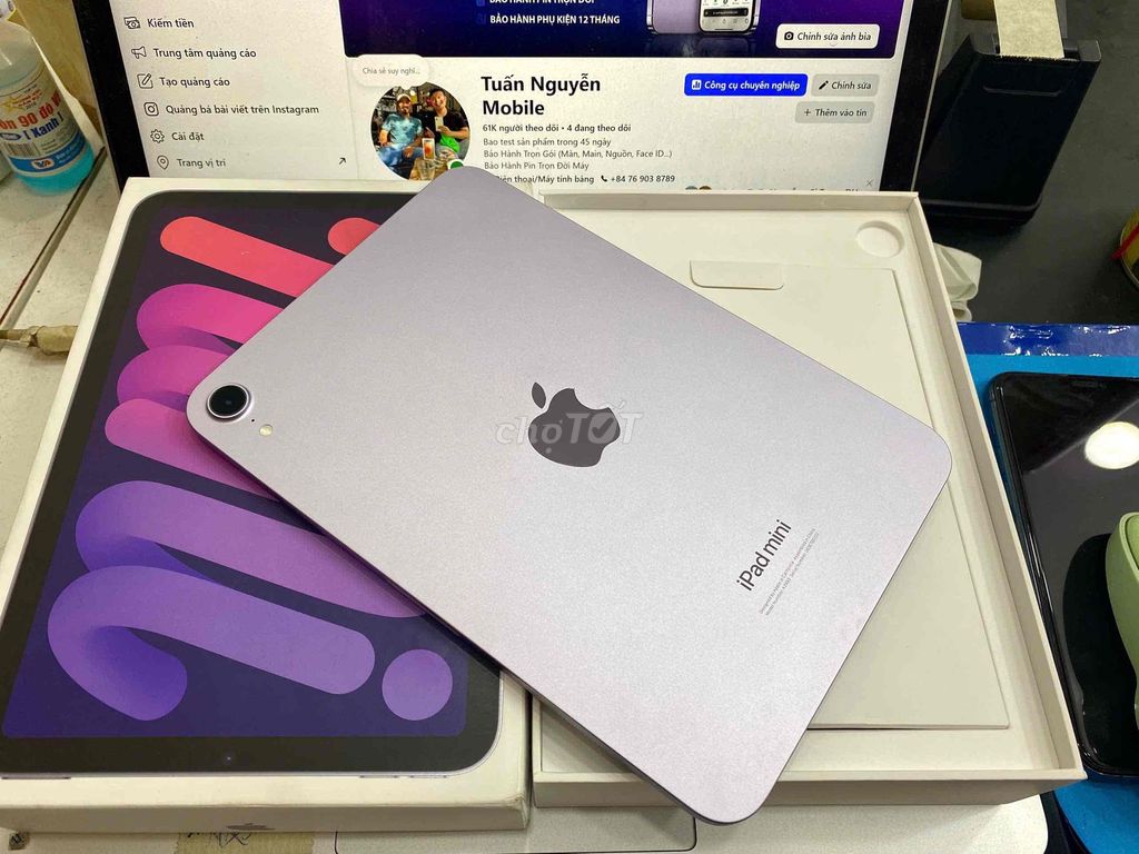 Apple iPad Mini 7 Wifi 128GB Tím. Mua bán Máy tính bảng tại Quận 3 Tp Hồ Chí Minh được đăng bởi Tuấn Nguyễn hình 1