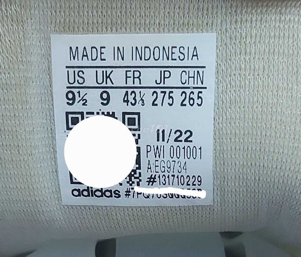 Size 43. Giày Adidas mới 90%. Mua bán Giày dép tại Quận Phú Nhuận Tp Hồ Chí Minh được đăng bởi Minh Nguyen hình 5