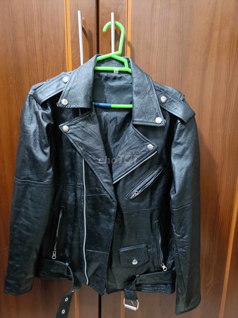 Áo da thật Harley Davidson biker size 38 mới 99%