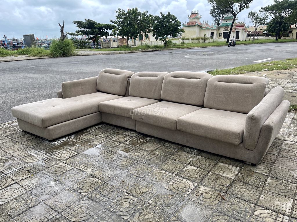 sofa nệm xám thanh lý bộ