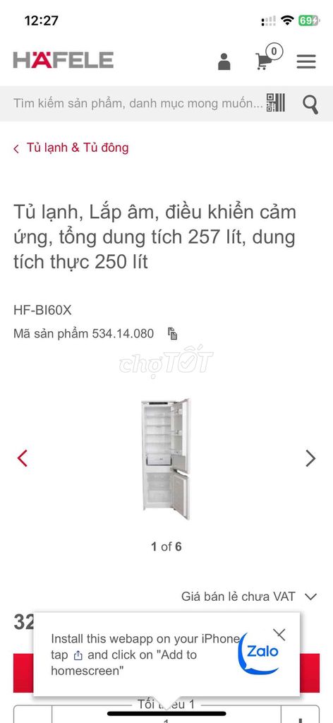 Tủ lạnh âm tủ Hafele 250l. Mua bán Tủ lạnh tại Huyện Đại Lộc Quảng Nam được đăng bởi phạm lương bảo quốc hình 1