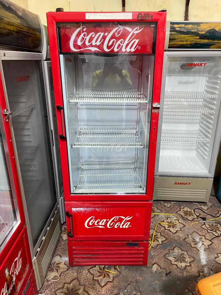 tủ mát coca 400l máy lốc zin 100%