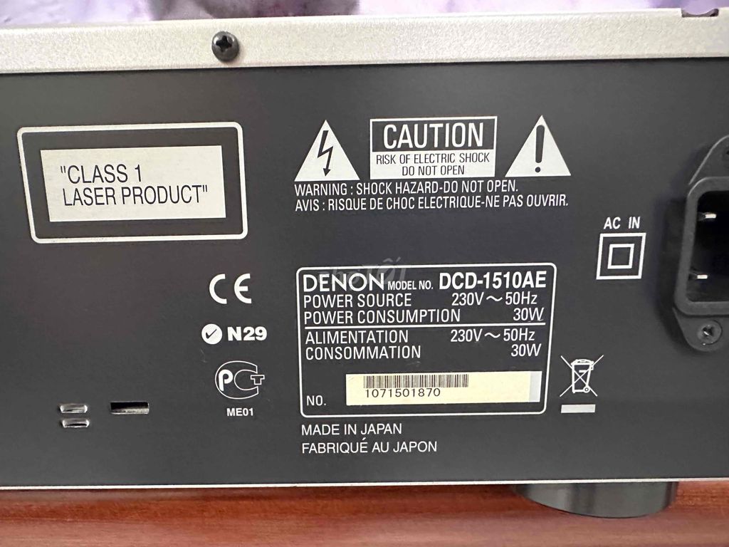 CD. Denon 1510ae Hi-End cao cấp. Mua bán Tivi, Âm thanh tại Quận Tân Bình Tp Hồ Chí Minh được đăng bởi Audio Zalo  hình 6