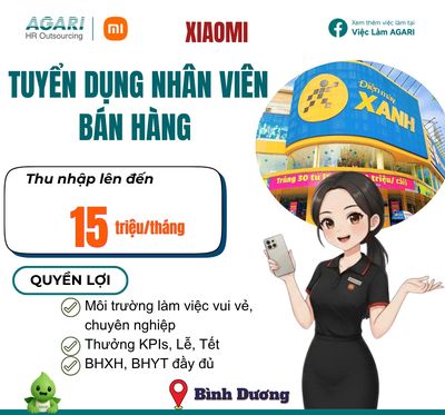 TUYỂN DỤNG NVBH XIAOMI BÌNH CHUẨN