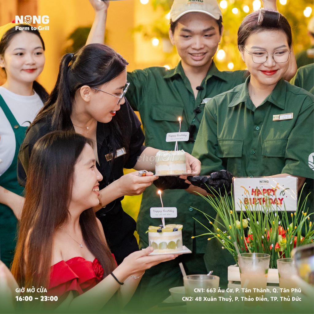 NHÀ HÀNG NONG - FARM TO GILL TUYỂN DỤNG TẾT 2025