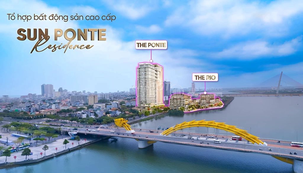 Quỹ độc quyền Sun Ponte cạnh Cầu Rồng Đà Nẵng,căn góc 2PN giá 3.79 tỷ