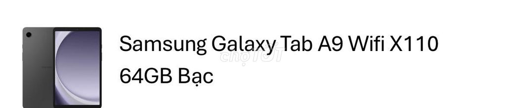 Samsung Galaxy Tab A9 Wifi X110 64GB Bạc. Mua bán Máy tính bảng tại Quận 1 Tp Hồ Chí Minh được đăng bởi Hội Đồ Điện Tử hình 1