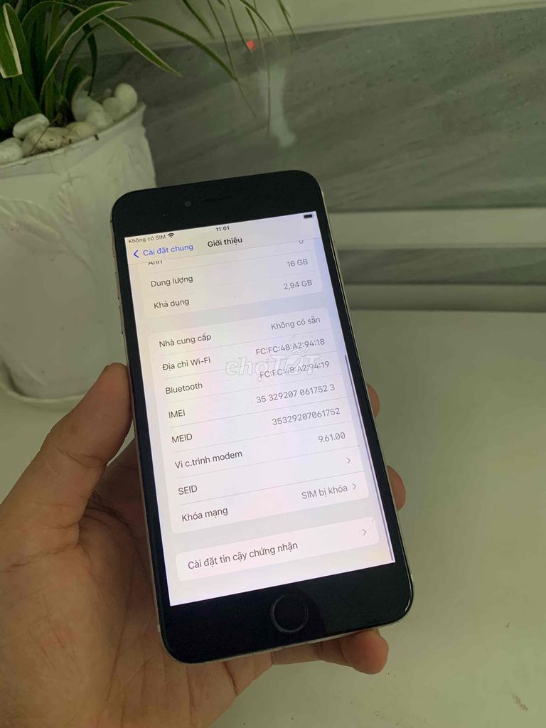 iphone 6S Plus màn linh kiện máy lock . resert OK