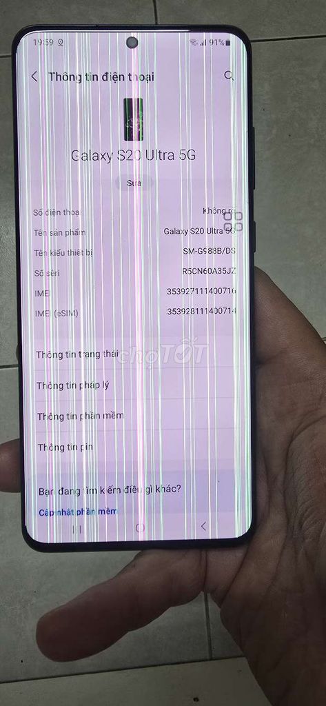 Samsung S20 Ultra 5G 128GB. Mua bán Điện thoại tại Quận 5 Tp Hồ Chí Minh được đăng bởi Duong Hoai nam hình 1
