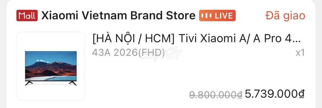 Tivi Xiaomi bản quốc tế 43 inch có Tiếng Việt. Mua bán Tivi, Âm thanh tại Thành phố Vũng Tàu Bà Rịa - Vũng Tàu được đăng bởi Thu Mua SamSoNite hình 1