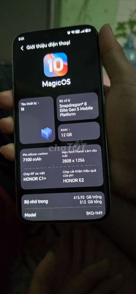 Honor Magic 8 Pro 12GB/512GB Bạc Quốc tế HK. Mua bán Điện thoại tại Huyện Hóc Môn Tp Hồ Chí Minh được đăng bởi nhi hình 1