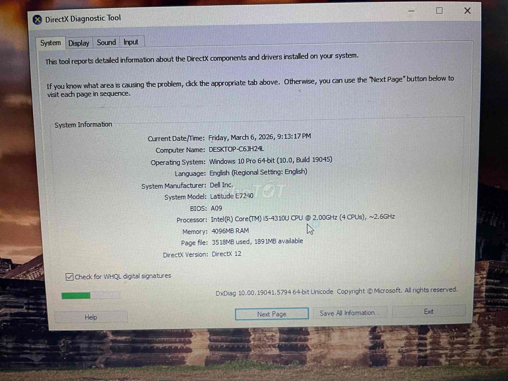 Dell Latitude E7240 i5-4310U 4GB. Mua bán Laptop tại Thành phố Thủ Đức Tp Hồ Chí Minh được đăng bởi Châu hình 1