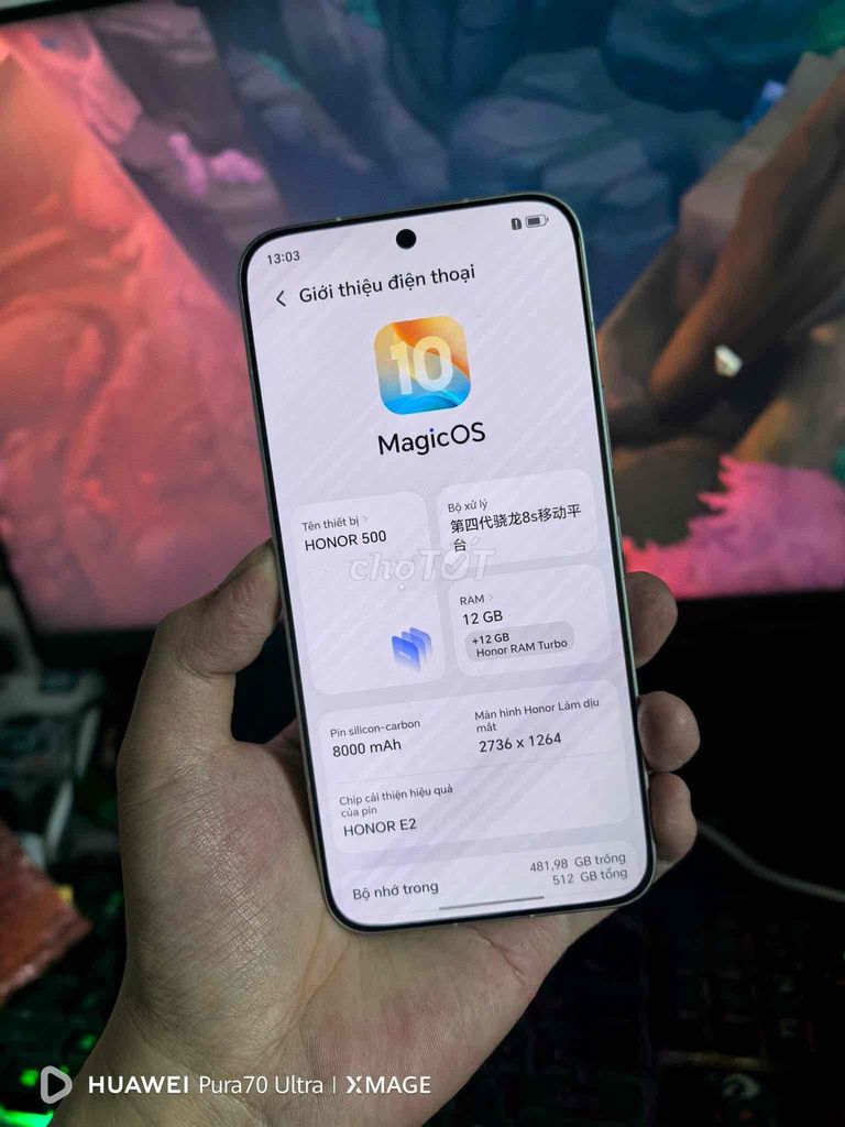 Honor 500 512GB Bạc. Mua bán Điện thoại tại Quận Nam Từ Liêm Hà Nội được đăng bởi Quàng A Tũn hình 1