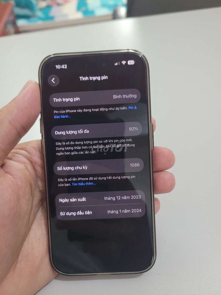 iphone 15 pro, quốc tế, ko lỗi, zin, reset ok. Mua bán Điện thoại tại Quận 6 Tp Hồ Chí Minh được đăng bởi Nguyen Phi hình 1