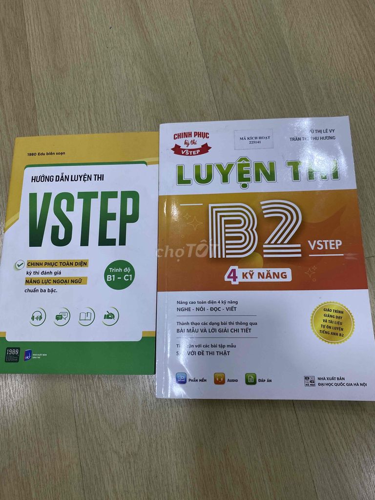 Sách luyện thi Vstep B1 B2 siêu dễ học, 2 sách gốc