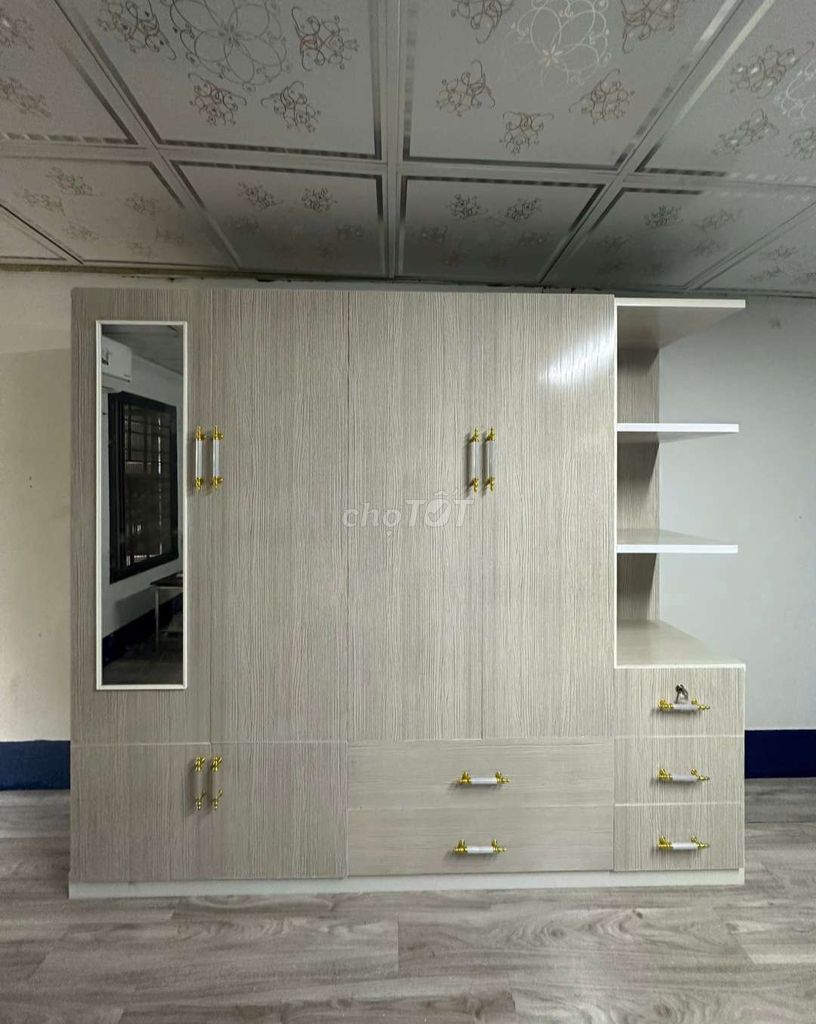 TỦ NHỰA 4 CÁNH 1 KỆ MÀU VÂN GỖ SỒI GƯƠNG NGOÀI. Mua bán Tủ, kệ gia đình tại Thành phố Biên Hòa Đồng Nai được đăng bởi Tủ nhựa đài loan hoàng quân hình 1