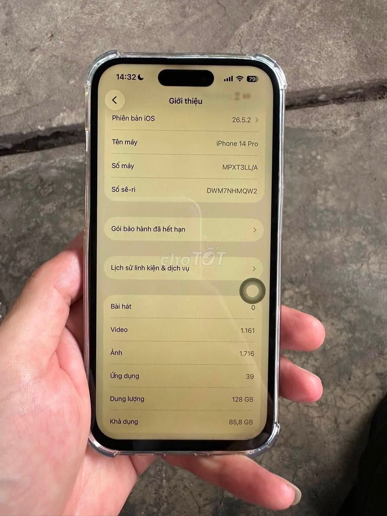 Apple iPhone 14 Pro 128GB Đen 86% pin. Mua bán Điện thoại tại Quận 1 Tp Hồ Chí Minh được đăng bởi Hội Đồ Điện Tử hình 1
