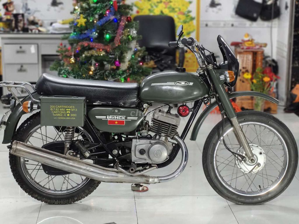Minsk 125 2 thì Xanh rêu. Mua bán Xe máy tại Huyện Bình Chánh Tp Hồ Chí Minh được đăng bởi Đông Moto Bình chánh  hình 2