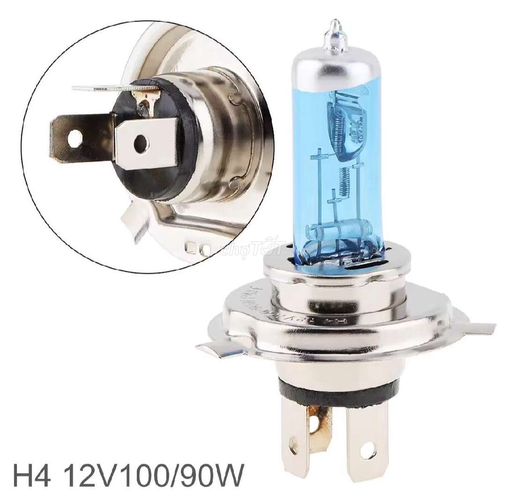 Bóng đèn pha xenon halogen 90W chân H4