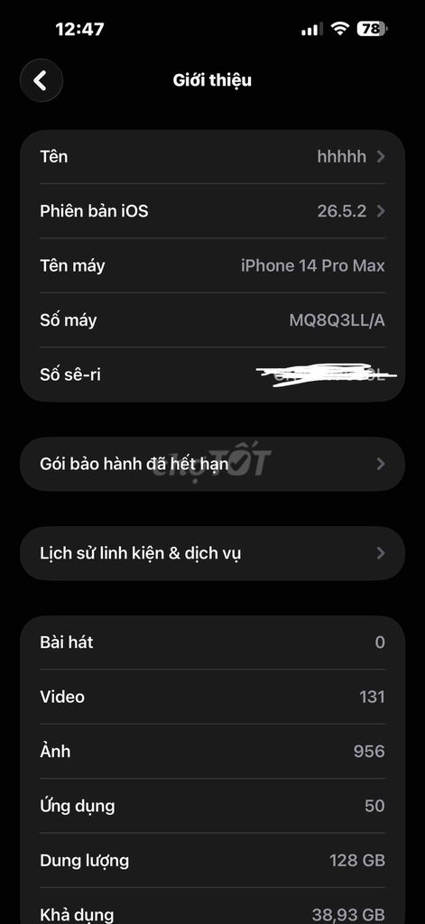 Apple iPhone 14 Pro Max 128GB. Mua bán Điện thoại tại Thành phố Dĩ An Bình Dương được đăng bởi Hào Trương hình 1
