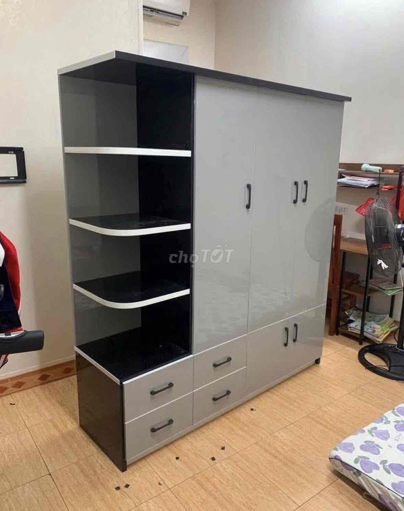 Tủ nhựa Đài Loan Xám, đen 1m65x1m8x43cm. Mua bán Tủ, kệ gia đình tại Thành phố Biên Hòa Đồng Nai được đăng bởi Hong Le hình 1