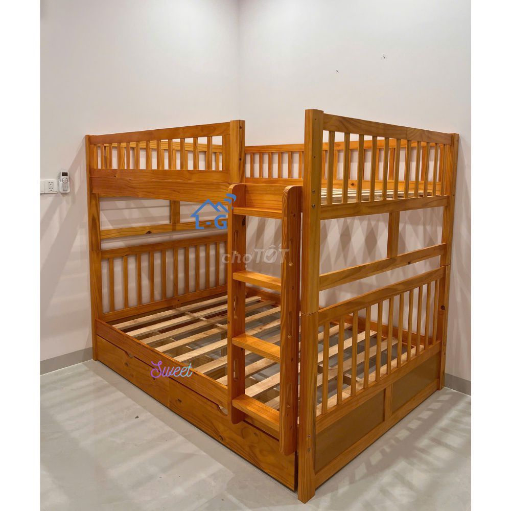 Giường tầng Gỗ thông \ giường tầng  giường tầng gỗ. Mua bán Giường, chăn ga gối nệm tại Quận 7 Tp Hồ Chí Minh được đăng bởi GIƯỜNG SẮT SƠN LÂM hình 1