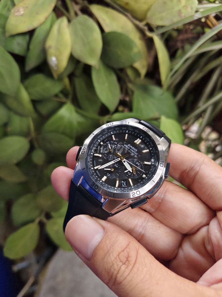 Đồng hồ Casio Wave Ceptor Nam Đen. Mua bán Đồng hồ tại Huyện Gò Công Tây Tiền Giang được đăng bởi Tuấn Trung hình 1