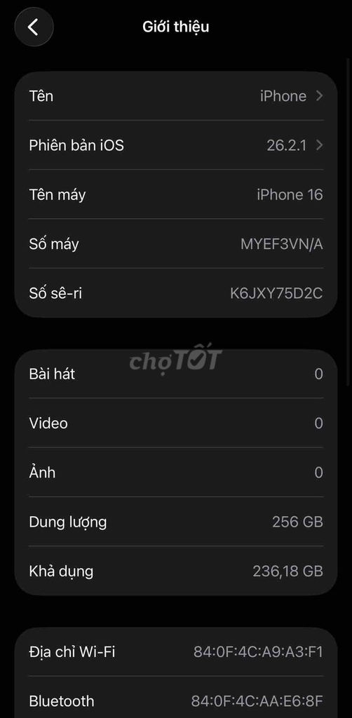 Apple iPhone 16 256GB Trắng Đã sử dụng. Mua bán Điện thoại tại Quận Tân Phú Tp Hồ Chí Minh được đăng bởi Quỳnh Quỳnh hình 1