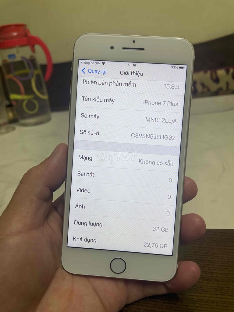 Iphone 7 Plus Quốc Tế 32G mới 99% Pin 100%