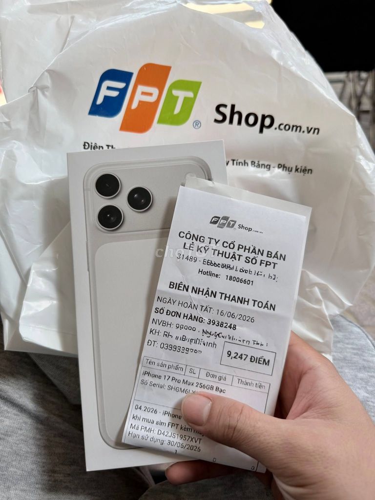 Apple iPhone 17 Pro Max 256GB Bạc Mới. Mua bán Điện thoại tại Quận 5 Tp Hồ Chí Minh được đăng bởi Hội Đồ Điện Tử hình 1