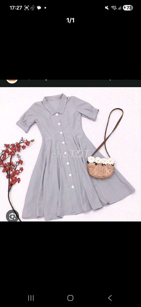 Đầm Nữ Cổ Sơ Mi Vải Mềm Mại. Mua bán Quần áo tại Huyện Hóc Môn Tp Hồ Chí Minh được đăng bởi góc thanh lý đồ rẻ  hình 1