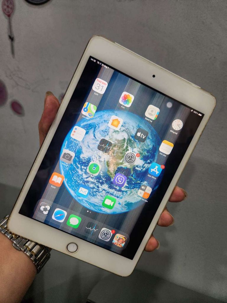 Ipad mini 4 gold 64g chữa cháy ok. Mua bán Máy tính bảng tại Quận Bình Tân Tp Hồ Chí Minh được đăng bởi Nhân Mã hình 1