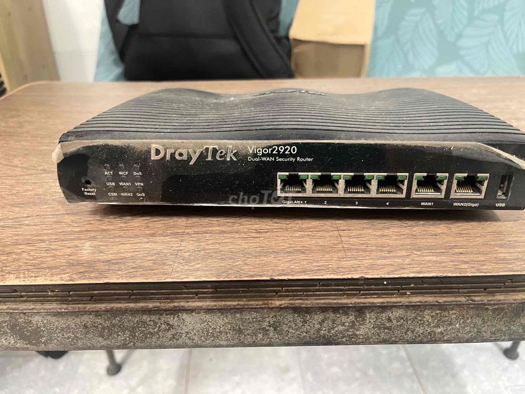 "Router DrayTek Vigor2920 cũ còn nguyên tem". Mua bán Linh kiện (RAM, Card...) tại Thành phố Thủ Đức Tp Hồ Chí Minh được đăng bởi Trung Đức hình 1