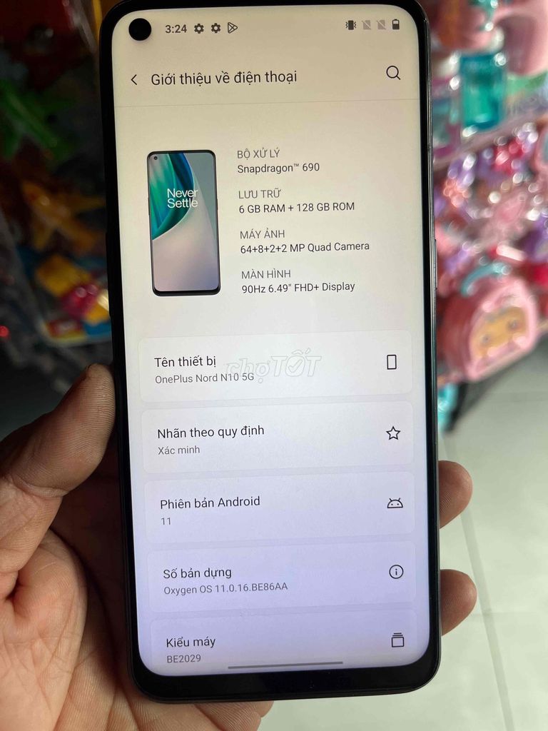 OnePlus Nord N10 5G 128GB Đen. Mua bán Điện thoại tại Huyện Hóc Môn Tp Hồ Chí Minh được đăng bởi Phạm Tuân hình 1