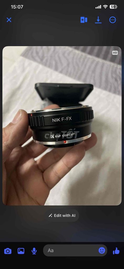 Ngàm K&F Concept NIK F-FX Đen. Mua bán Phụ kiện (Màn hình, Chuột...) tại Huyện Chơn Thành Bình Phước được đăng bởi Huy Ha hình 1